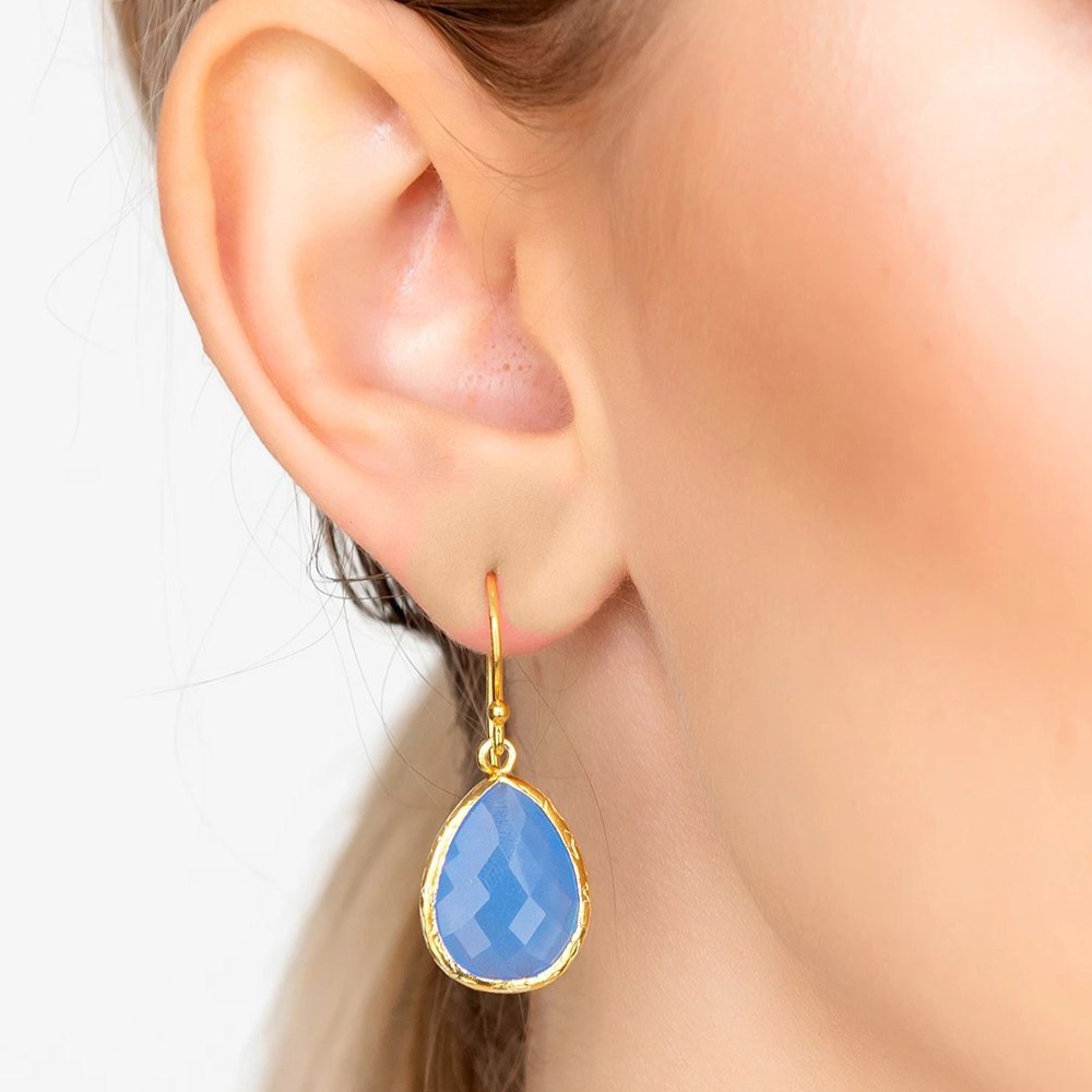 earrings vermeil gemstone