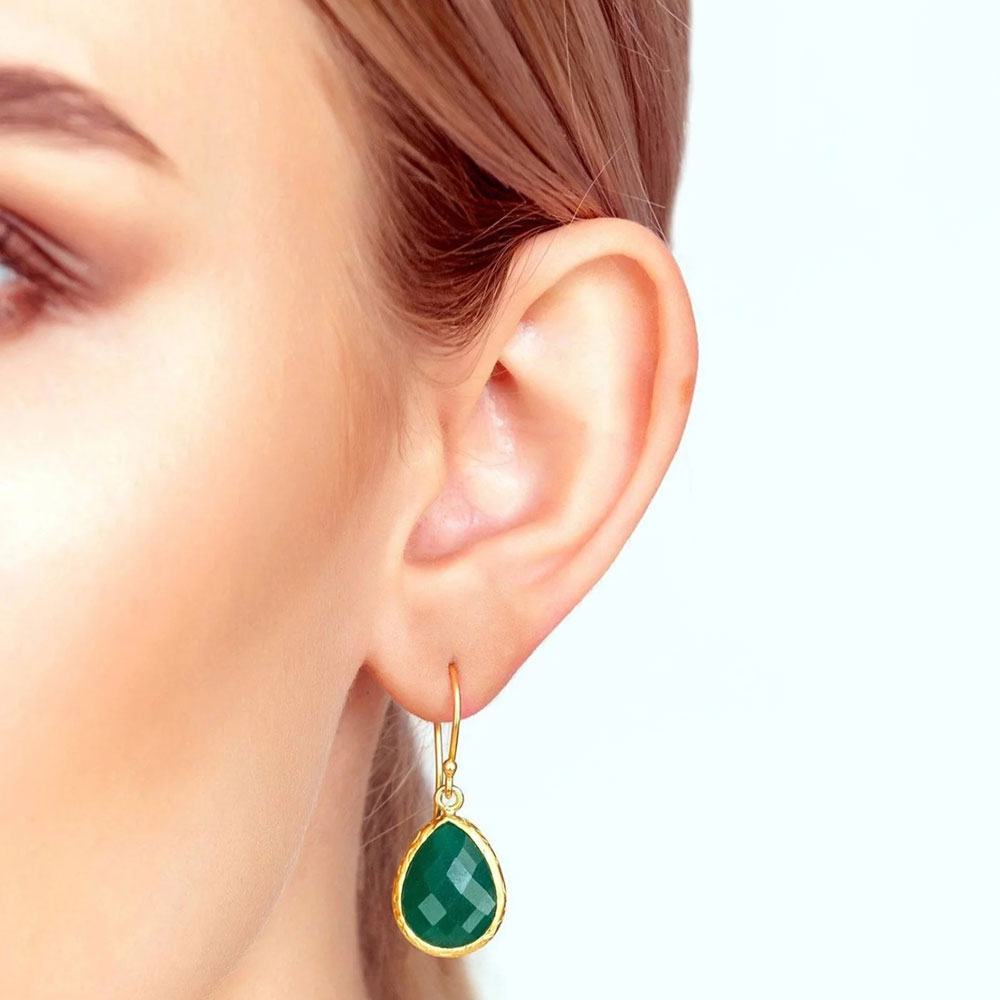 earrings gemstone vermeil
