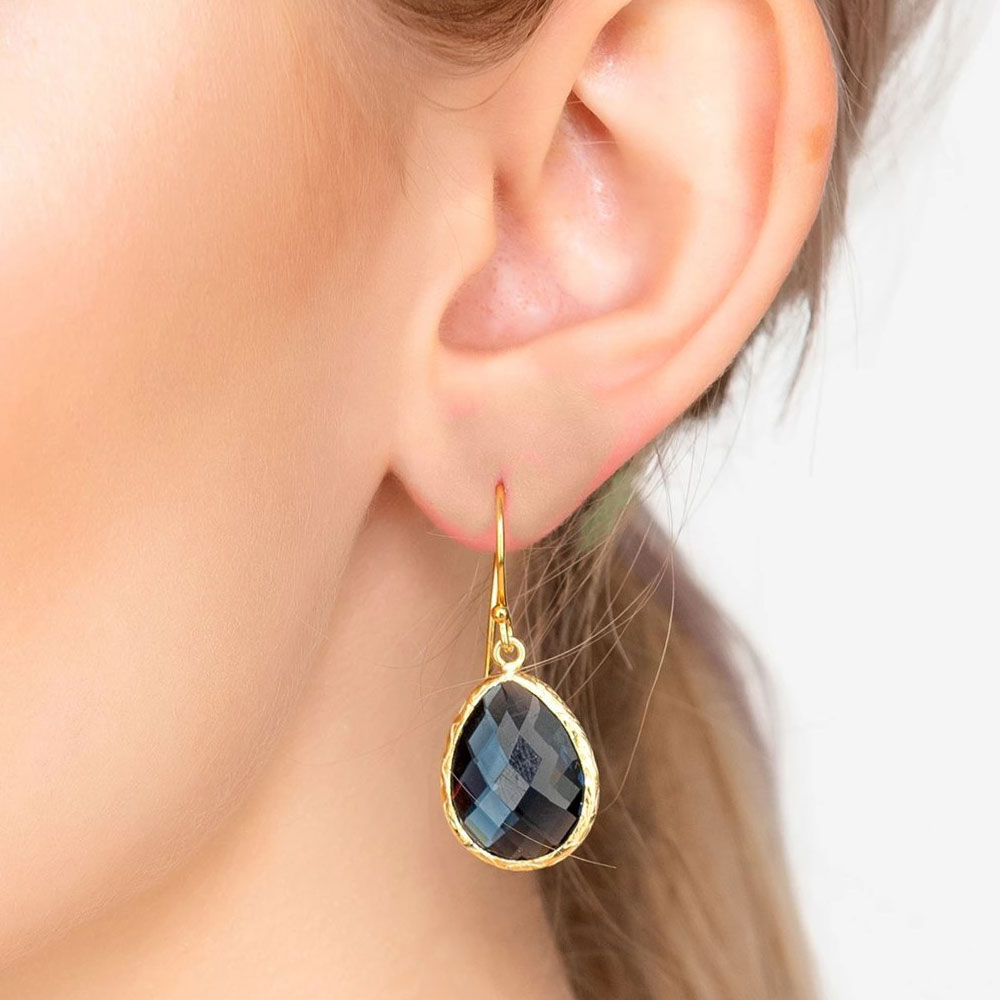 earrings vermeil gemstone