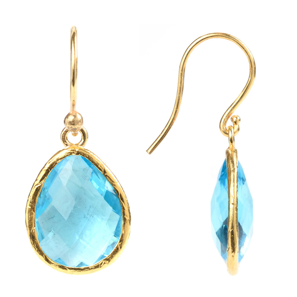earrings vermeil gemstone