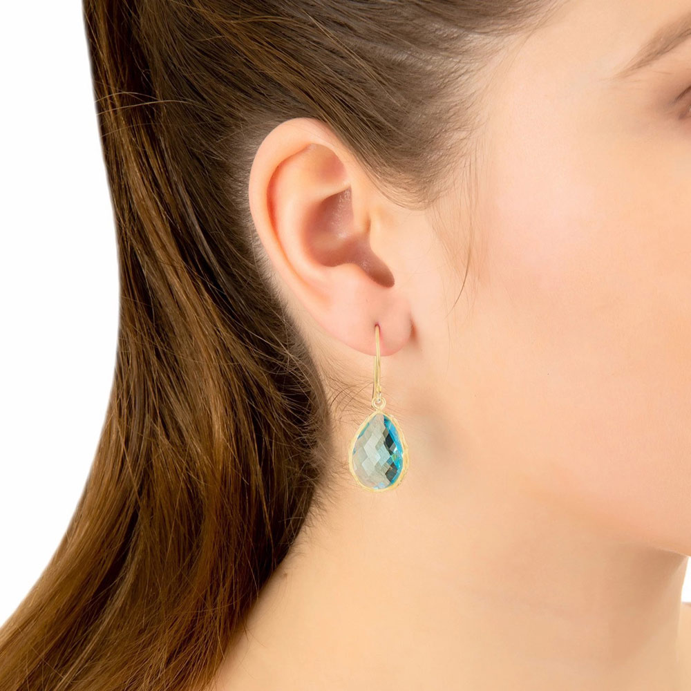 earrings vermeil gemstone