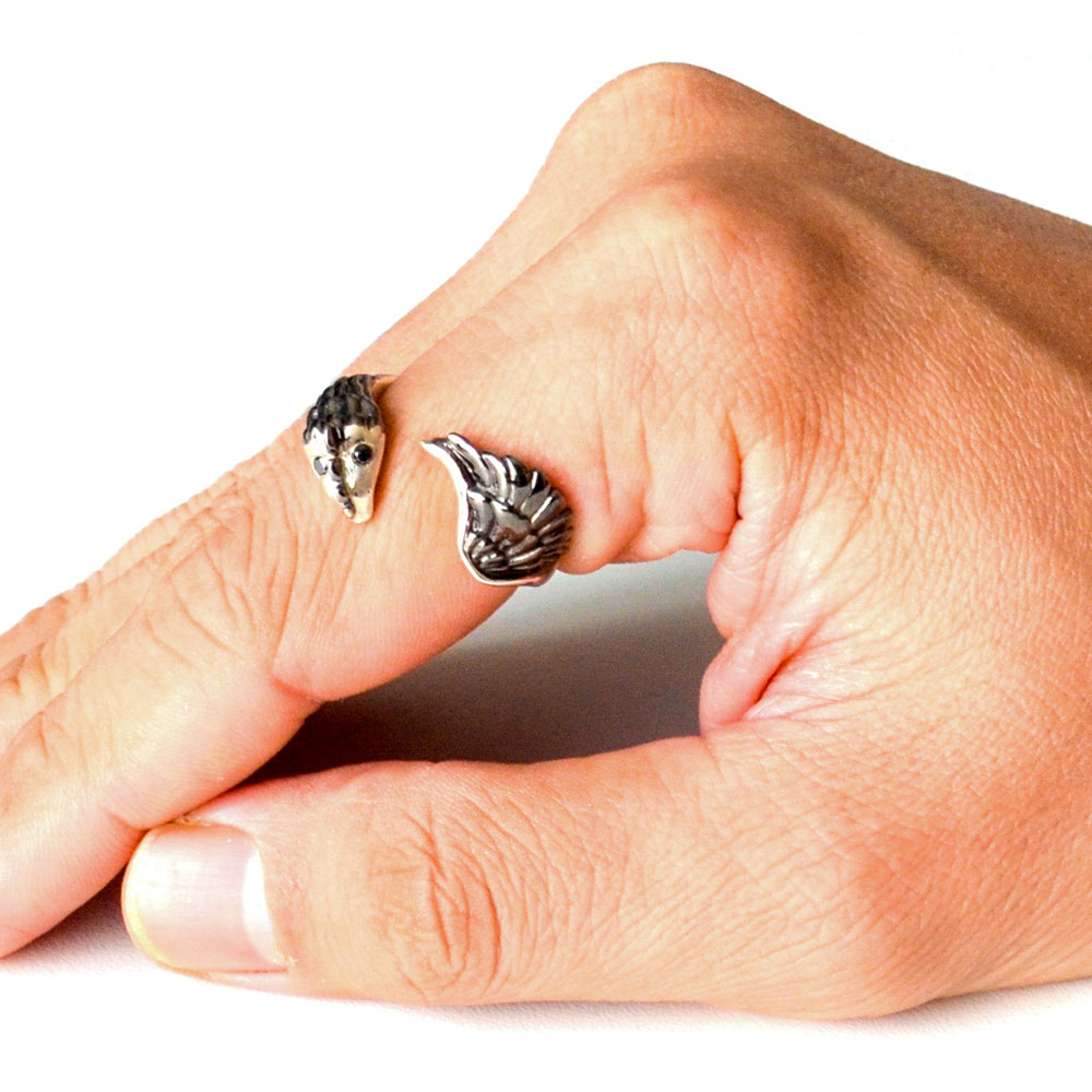 animal rings silver