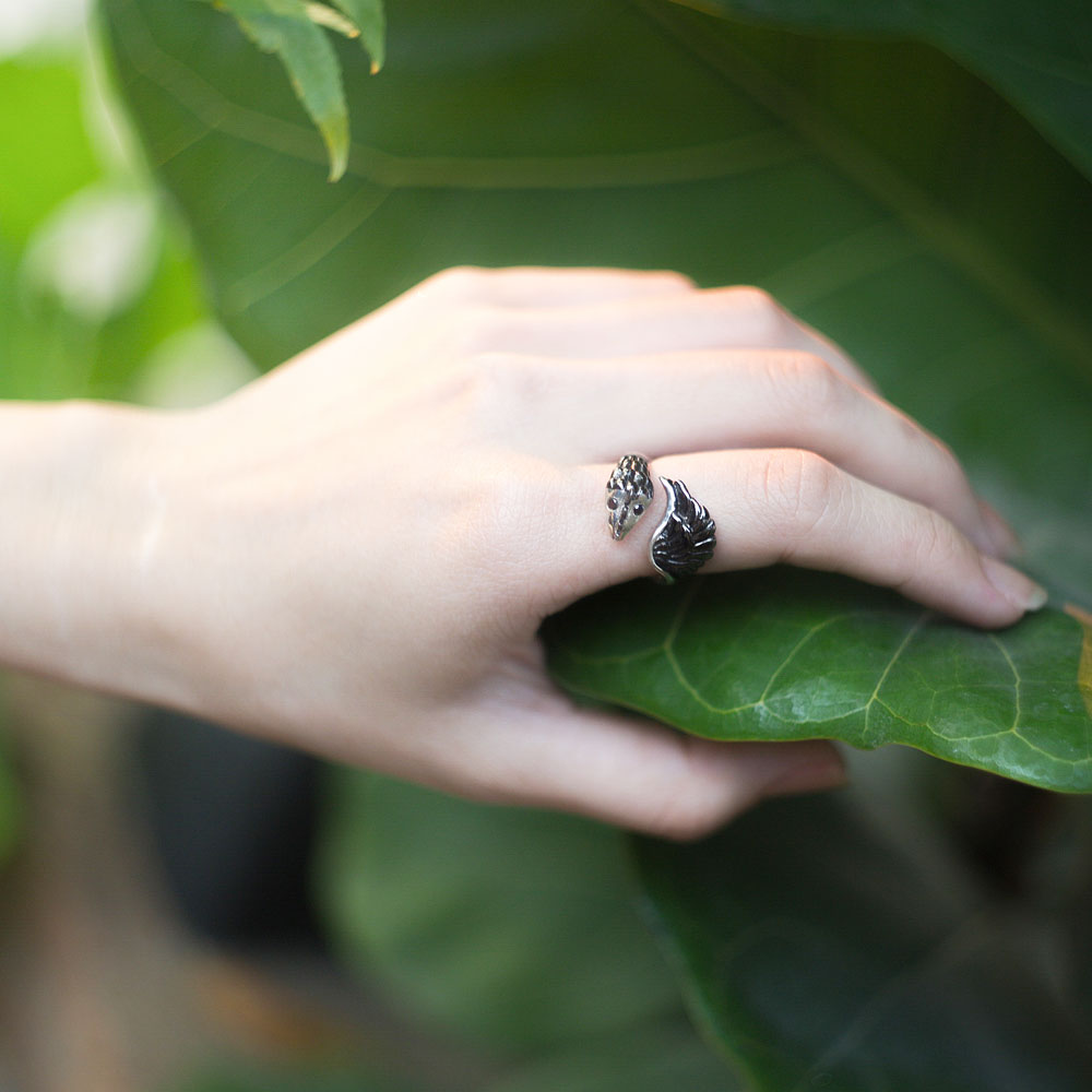 animal rings silver